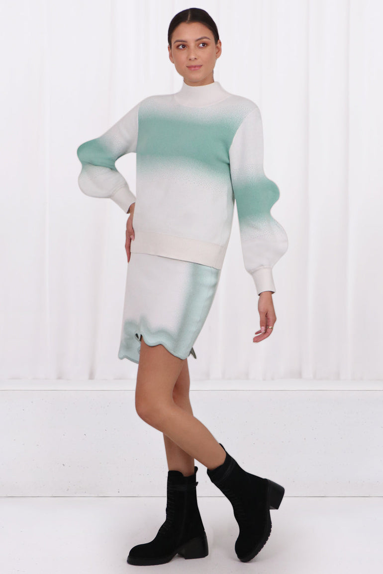 PH5 RTW SINOPE SPRAY PAINTED TOP / WAVY SLEEVES | PLANET WHITE