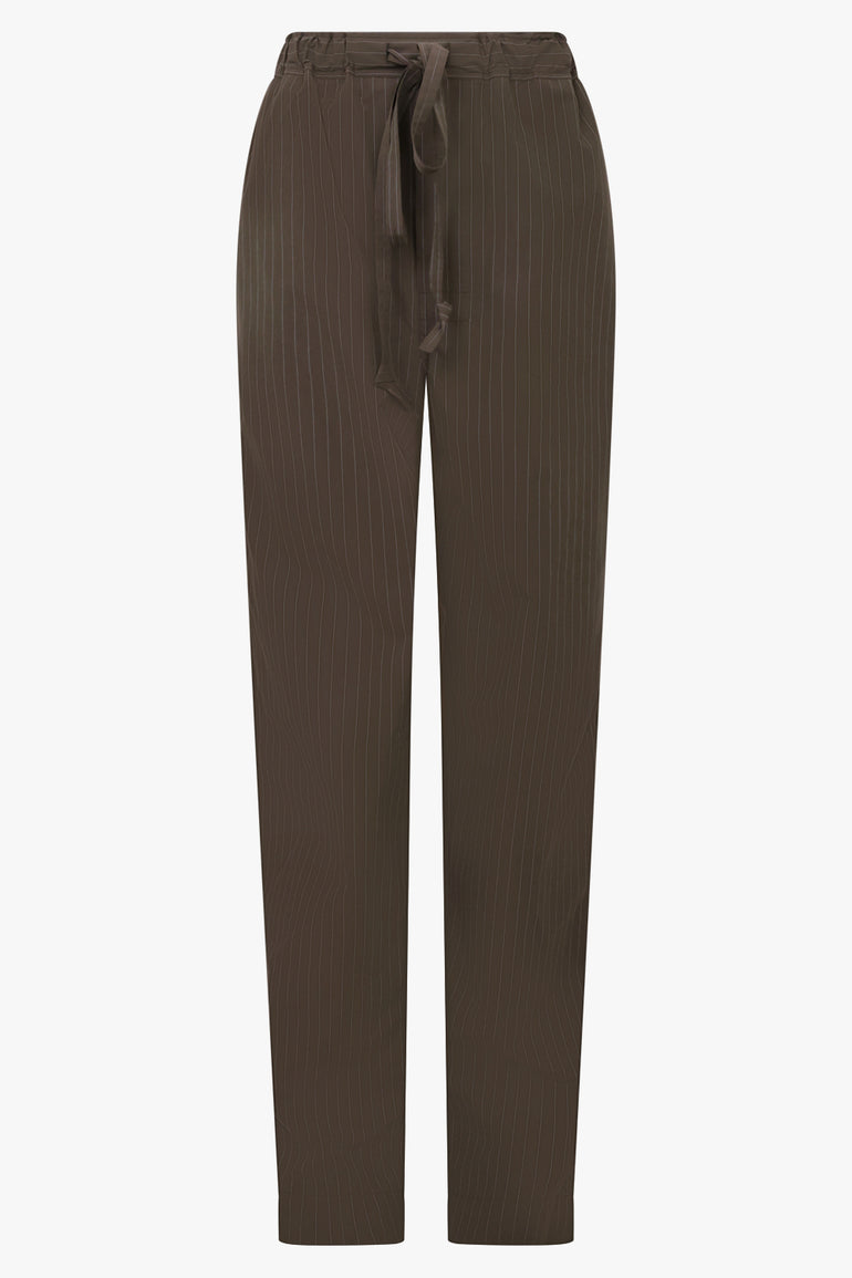 PHOEBE PHILO RTW Drawstring Trouser | Dark Khaki
