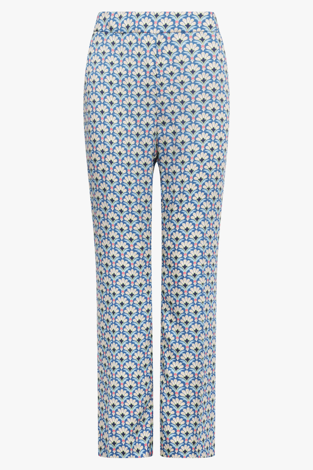 ETRO RTW Geometric Floral Straight Leg Pant | Blue/Multi