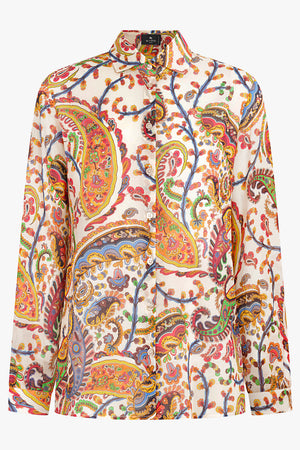 ETRO RTW L/S Paisley Print Shirt | White/Multi