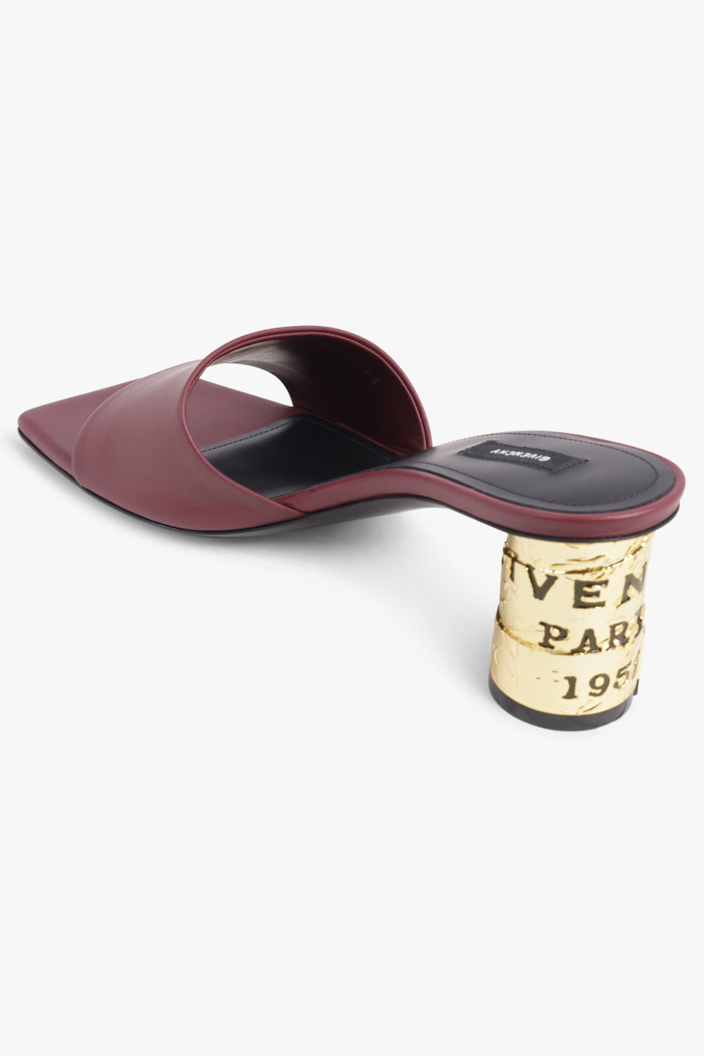 GIVENCHY SHOES 65MM Tape Heel Mule | Burgundy