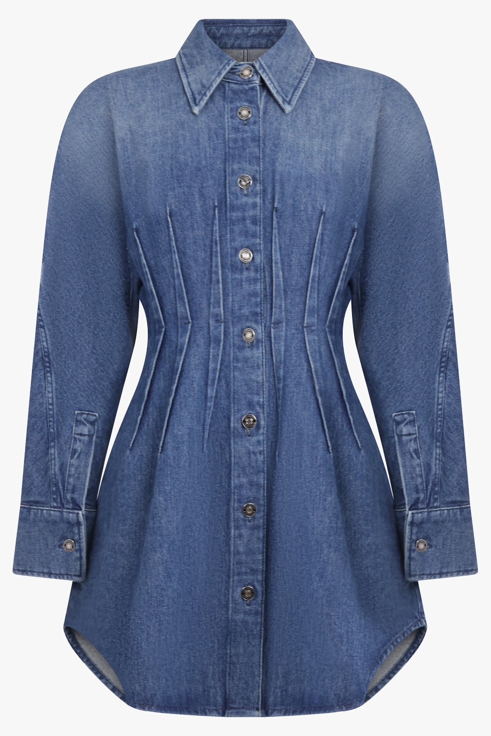 GIVENCHY RTW Cocoon Short Waisted Denim Dress | Medium Blue