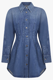 GIVENCHY RTW Cocoon Short Waisted Denim Dress | Medium Blue