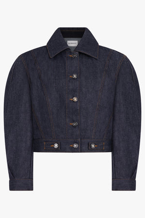 GIVENCHY RTW Reversed Cocoon Denim Jacket | Dark Blue