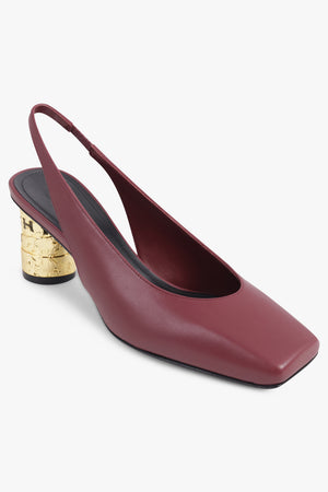 GIVENCHY SHOES 65MM Tape Sling Back Mule | Burgundy