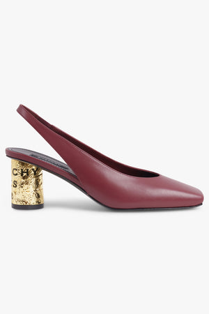 GIVENCHY SHOES 65MM Tape Sling Back Mule | Burgundy