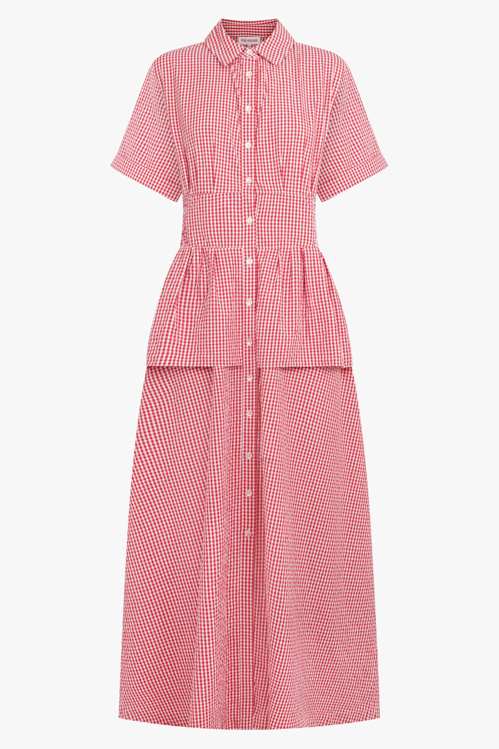 ROSIE ASSOULINE RTW Boogie Woogie Bugle Boy Gingham Print Dress | Red
