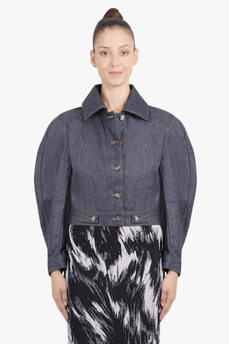 GIVENCHY RTW Reversed Cocoon Denim Jacket | Dark Blue