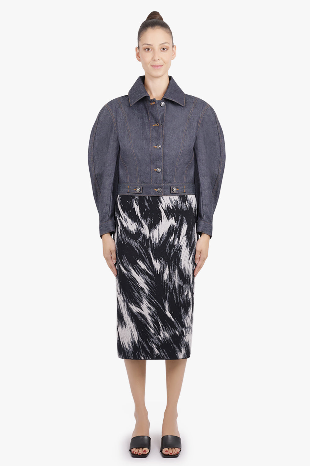 GIVENCHY RTW Reversed Cocoon Denim Jacket | Dark Blue