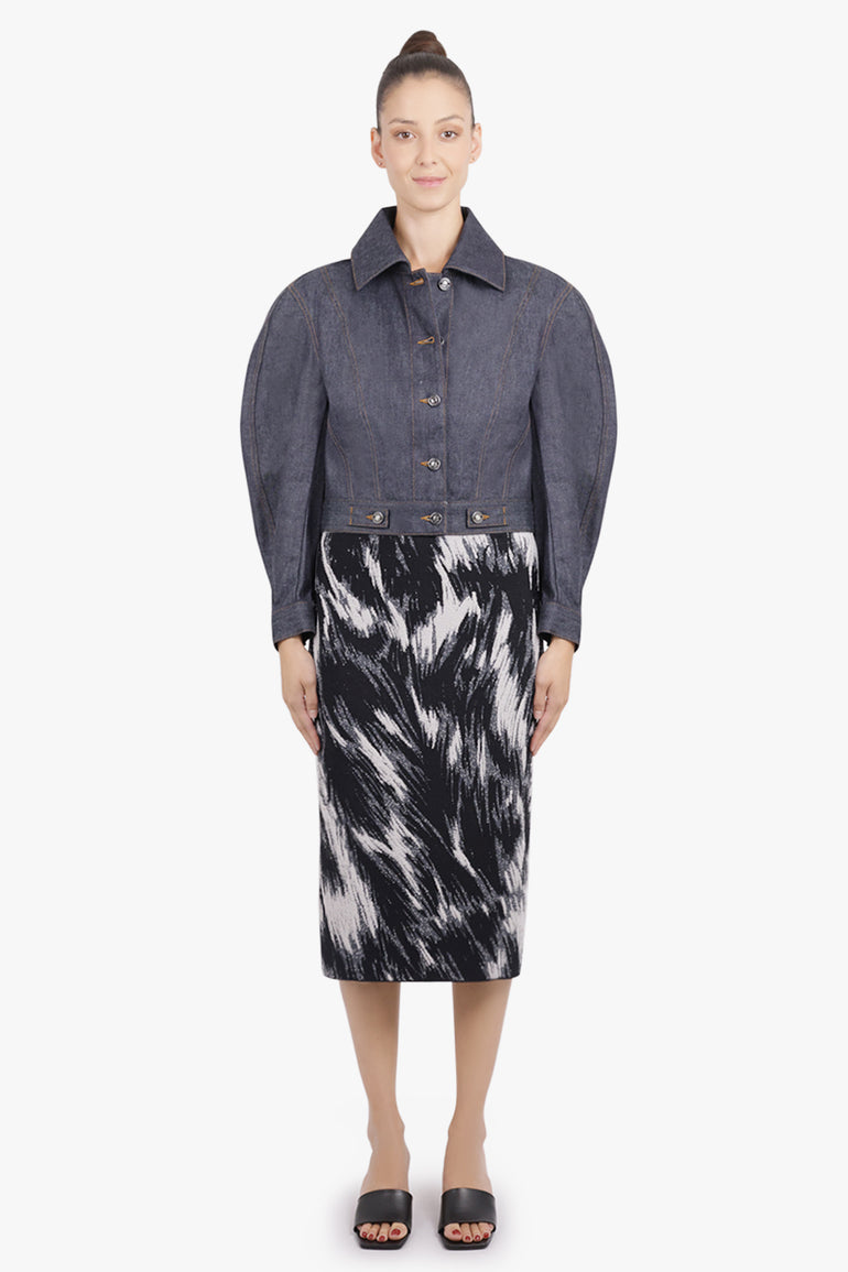 GIVENCHY RTW Reversed Cocoon Denim Jacket | Dark Blue