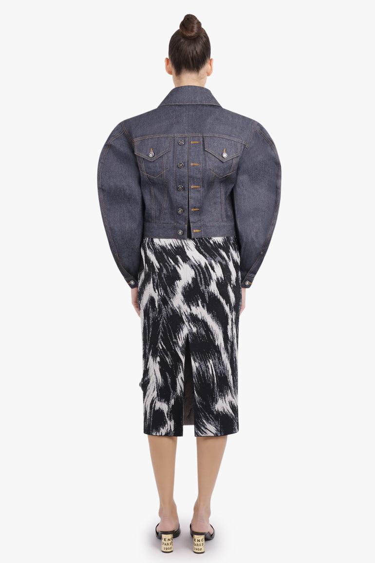GIVENCHY RTW Reversed Cocoon Denim Jacket | Dark Blue