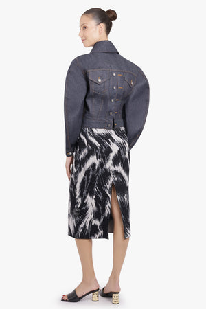 GIVENCHY RTW Reversed Cocoon Denim Jacket | Dark Blue