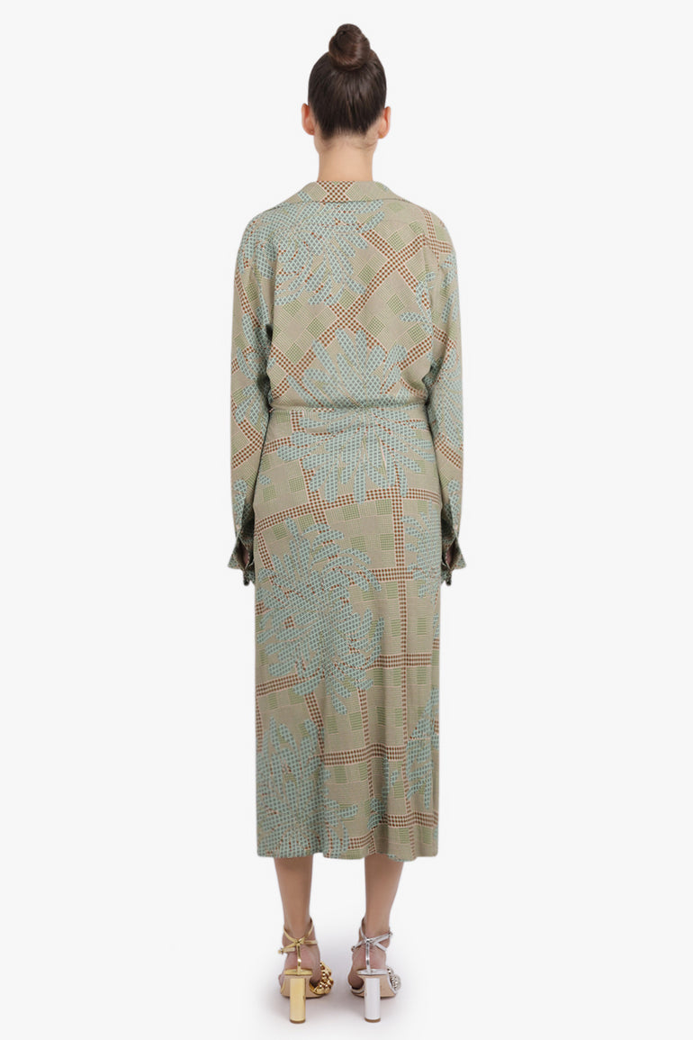 DRIES VAN NOTEN RTW Celindra Floral Motif L\S Shirt | Green/Multi