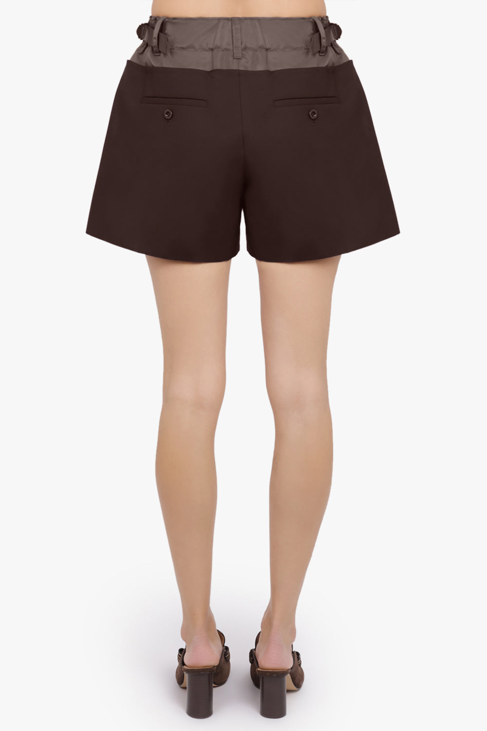 SACAI RTW Suiting Contrast Short | Brown