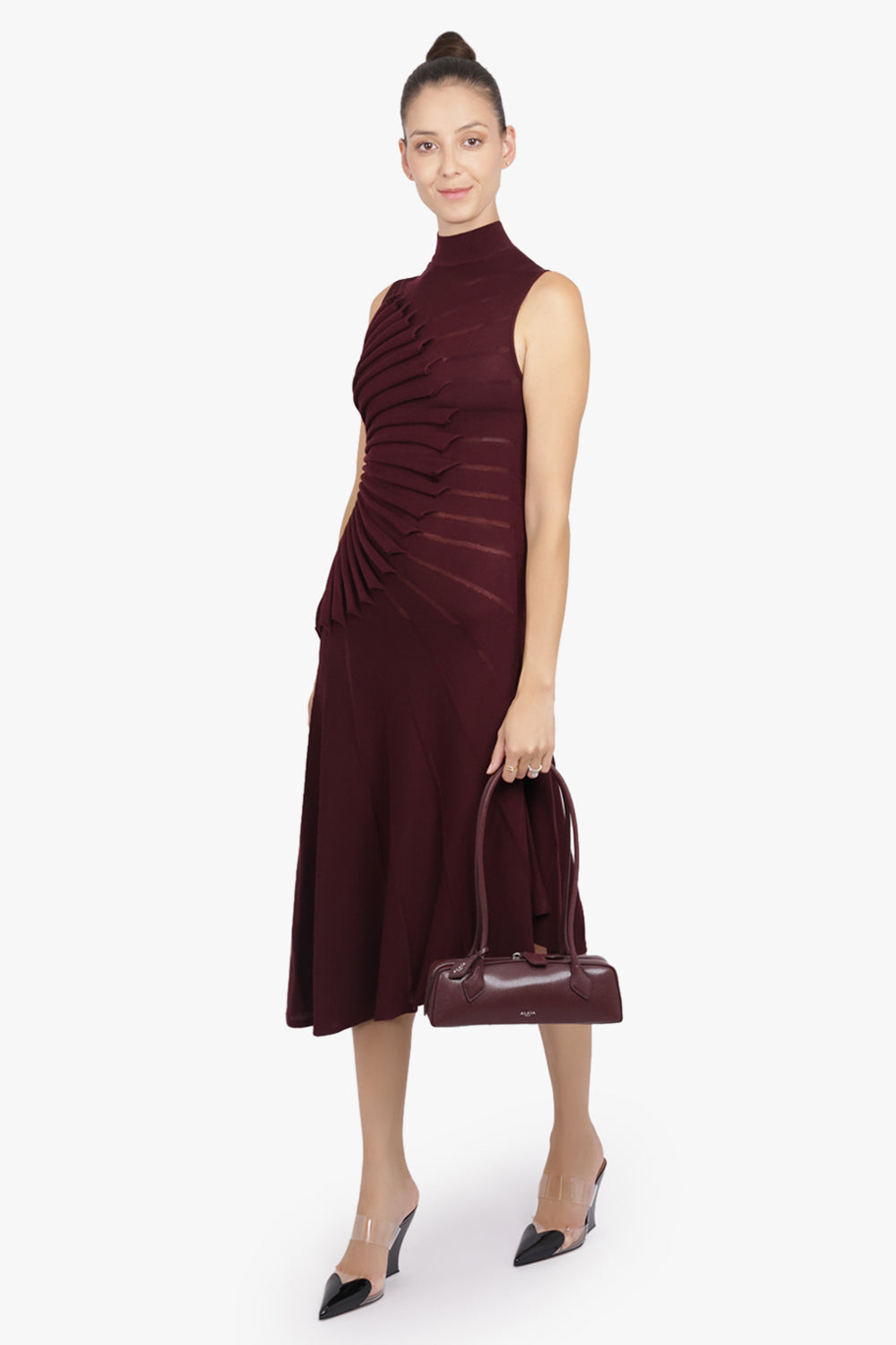 ALAIA BAGS BURGUNDY / Garnet Red Le Teckel Small Bag | Garnet Red