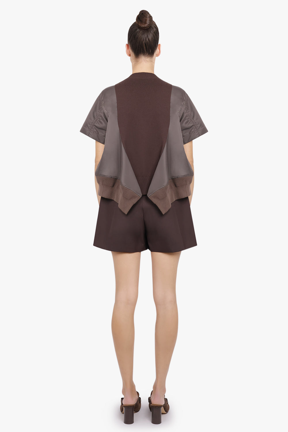 SACAI RTW Suiting Contrast Short | Brown