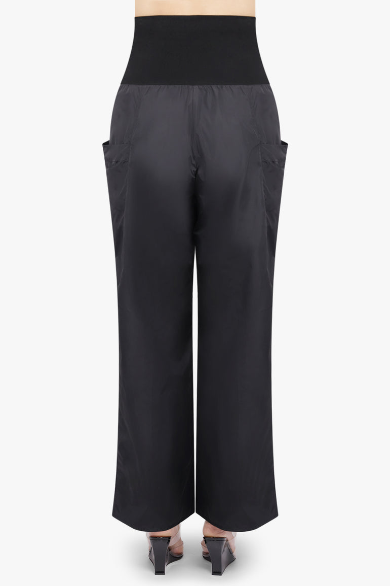 ALAIA RTW High Rise Drop Pocket Pant With Waistband | Black