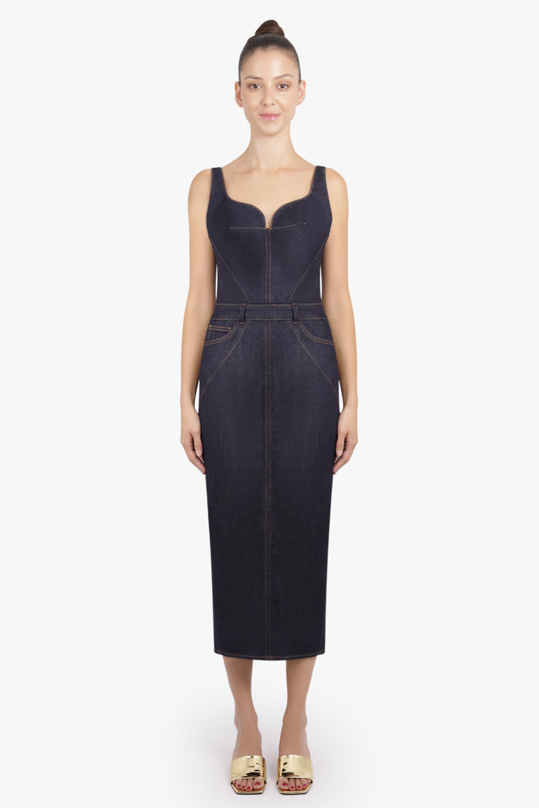 GIVENCHY RTW Kick Back Denim Dress | Dark Blue