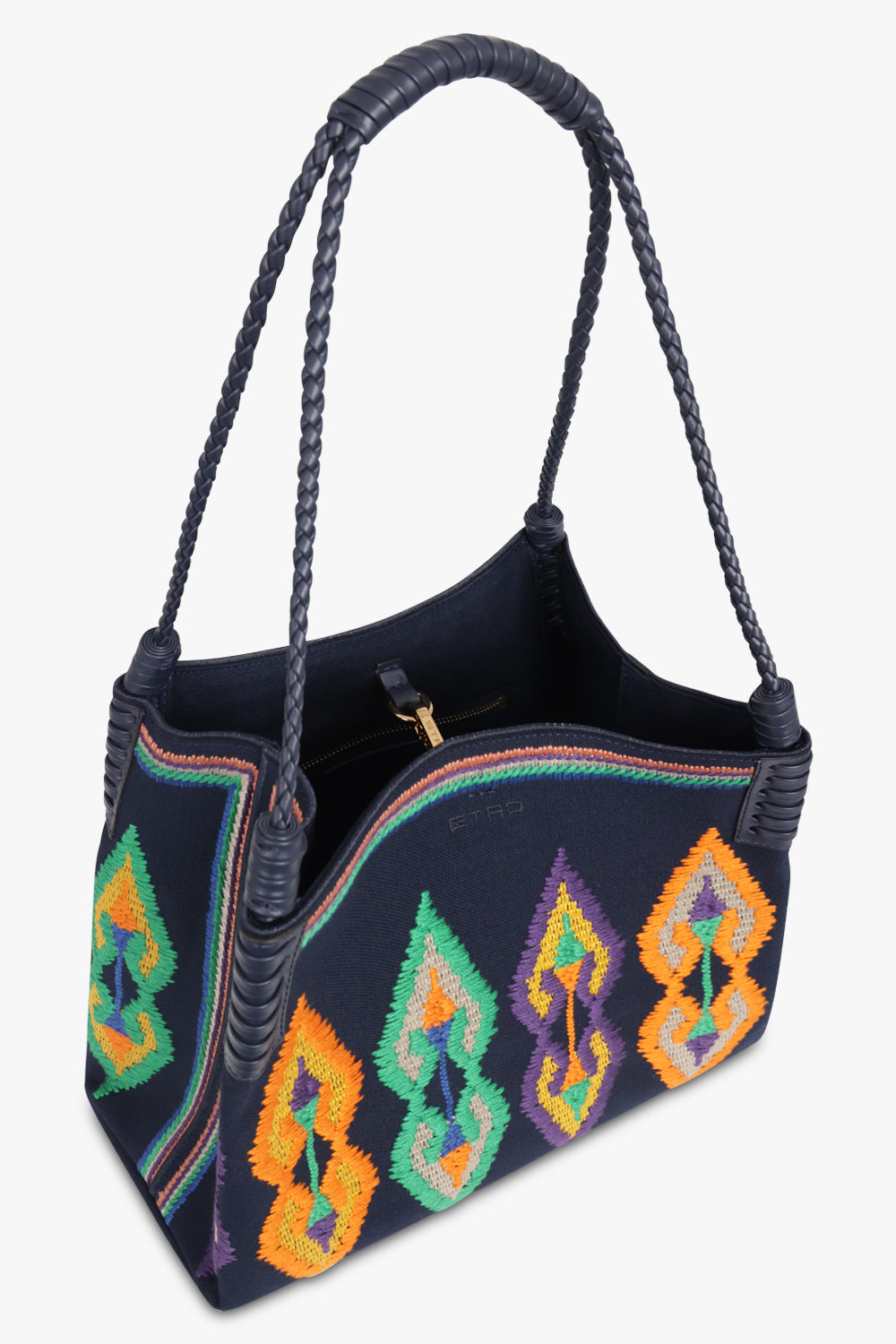 ETRO BAGS PATTERN / Navy Blue Medium Libra Shopping Tote | Navy Blue