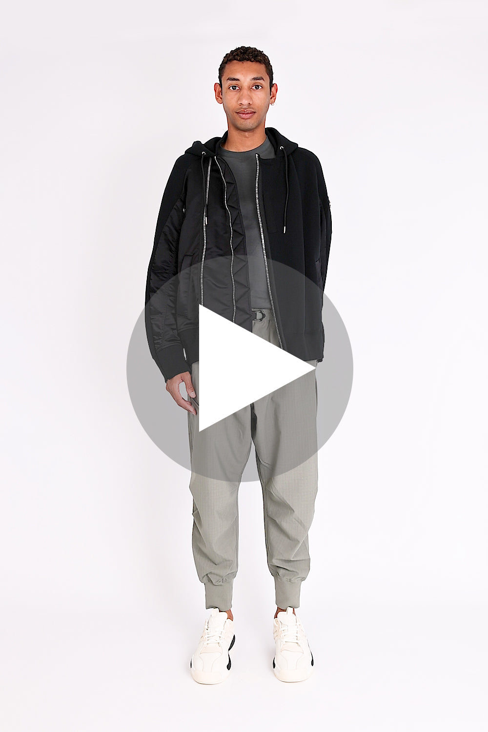 P*F様 Sacai Spong Sweat Blouson 2023 aw サ Sponge Sweat Blouson Hoodie | Black – Parlour X