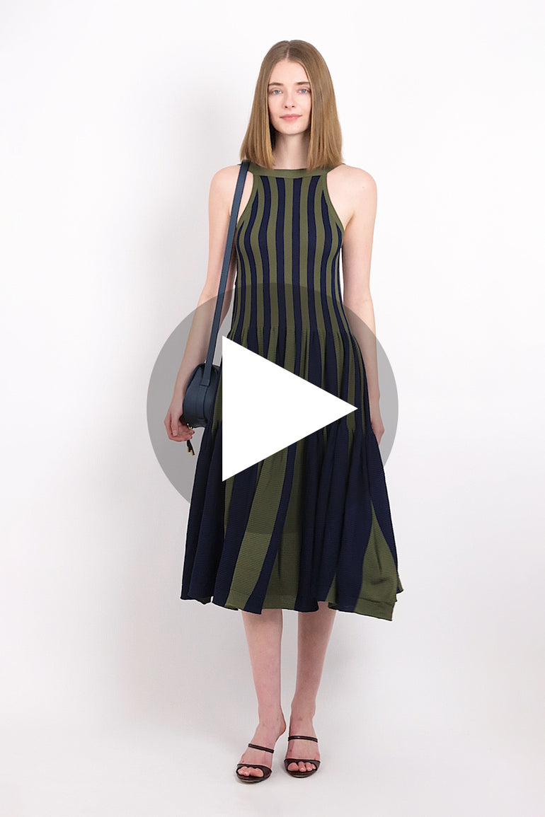 Cascades S/Less Stripe Maxi Dress | Navy/Green Parlour X Cascades S/Less Stripe Maxi Dress | Navy/Green Parlour X