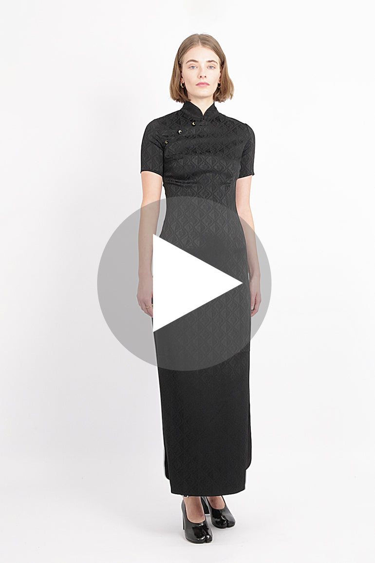 marine serre jacquard midi dress MARINE SERRE MOON-PRINT JACQUARD MIDI DRESS TheLuxeLend