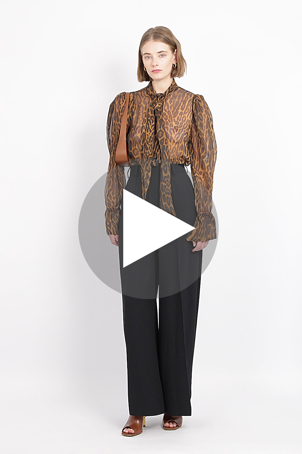 もも　Eaphi ASYMMETRY JACQUARD BLOUSE Jacquard-Weave Blouse - Black/patterned - Ladies | H&M US