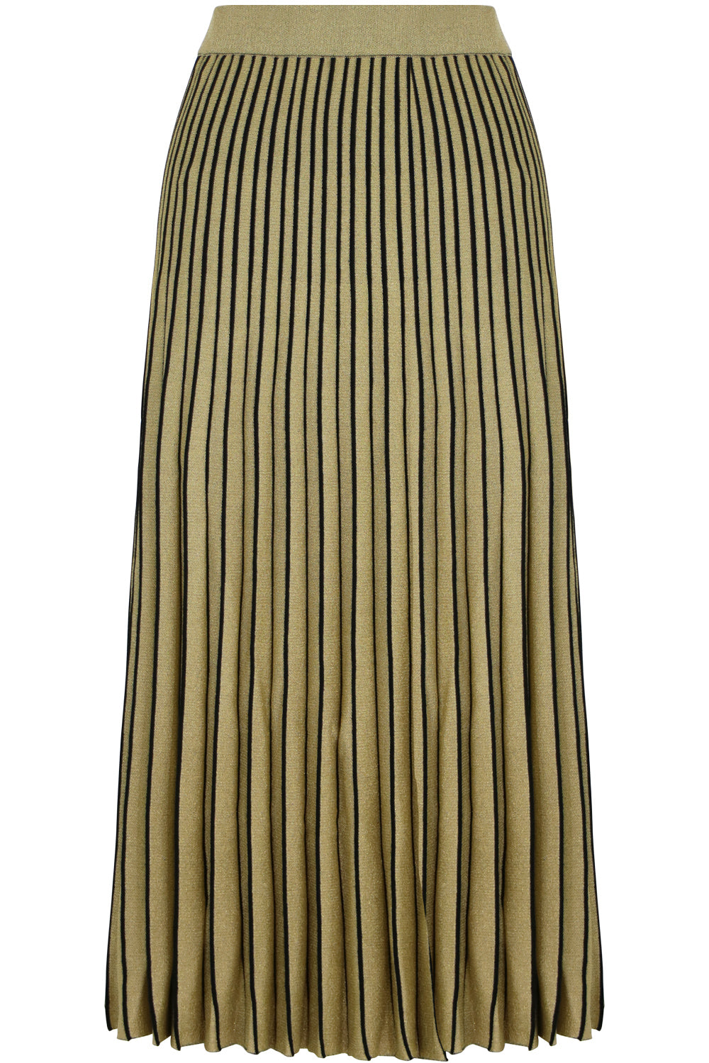 PROENZA SCHOULER RTW METALLIC PLEATED SKIRT GOLD