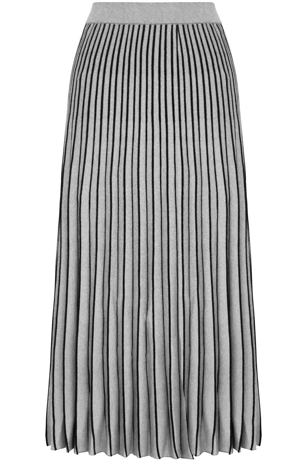 PROENZA SCHOULER RTW METALLIC PLEATED SKIRT SILVER