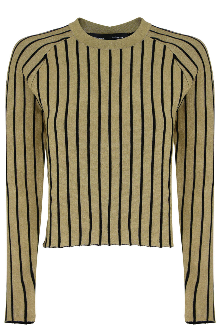 PROENZA SCHOULER RTW METALLIC SWEATER GOLD