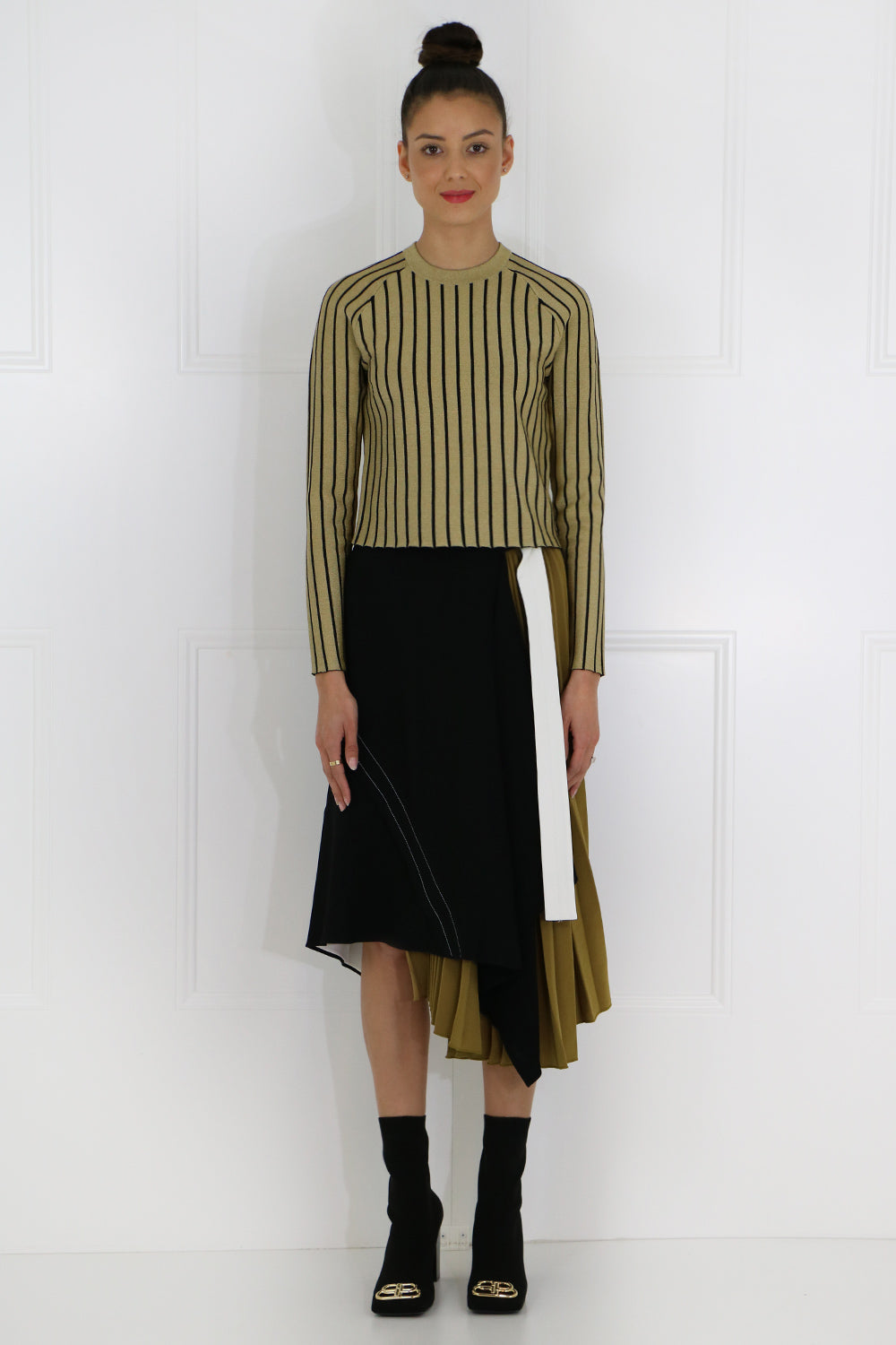 PROENZA SCHOULER RTW METALLIC SWEATER GOLD