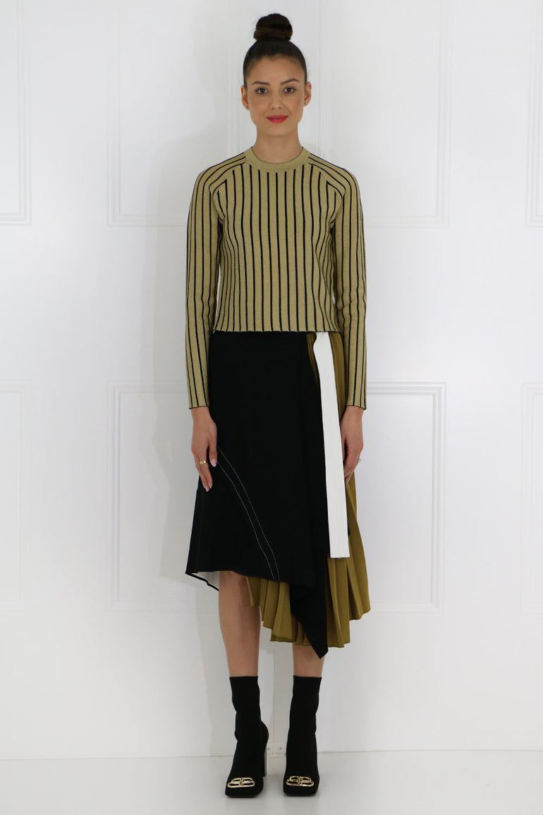 PROENZA SCHOULER RTW METALLIC SWEATER GOLD