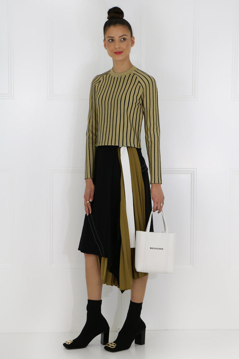 PROENZA SCHOULER RTW METALLIC SWEATER GOLD