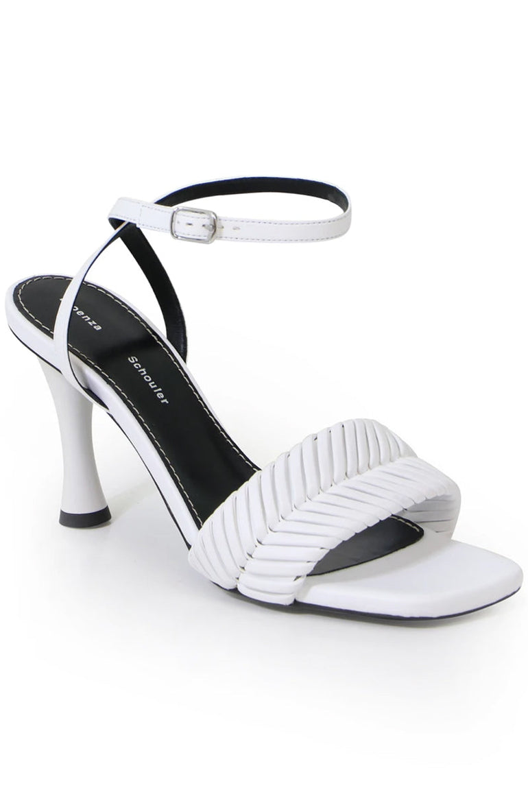 PROENZA SCHOULER SHOES BRAIDED SANDAL 85MM WHITE