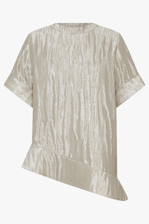 Ride the Wave Top | Metallic Silver