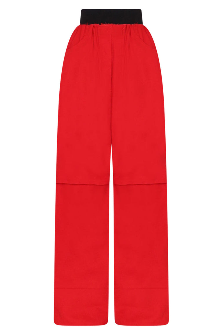 RAF SIMONS PANTS BIG DENIM PANT | RED