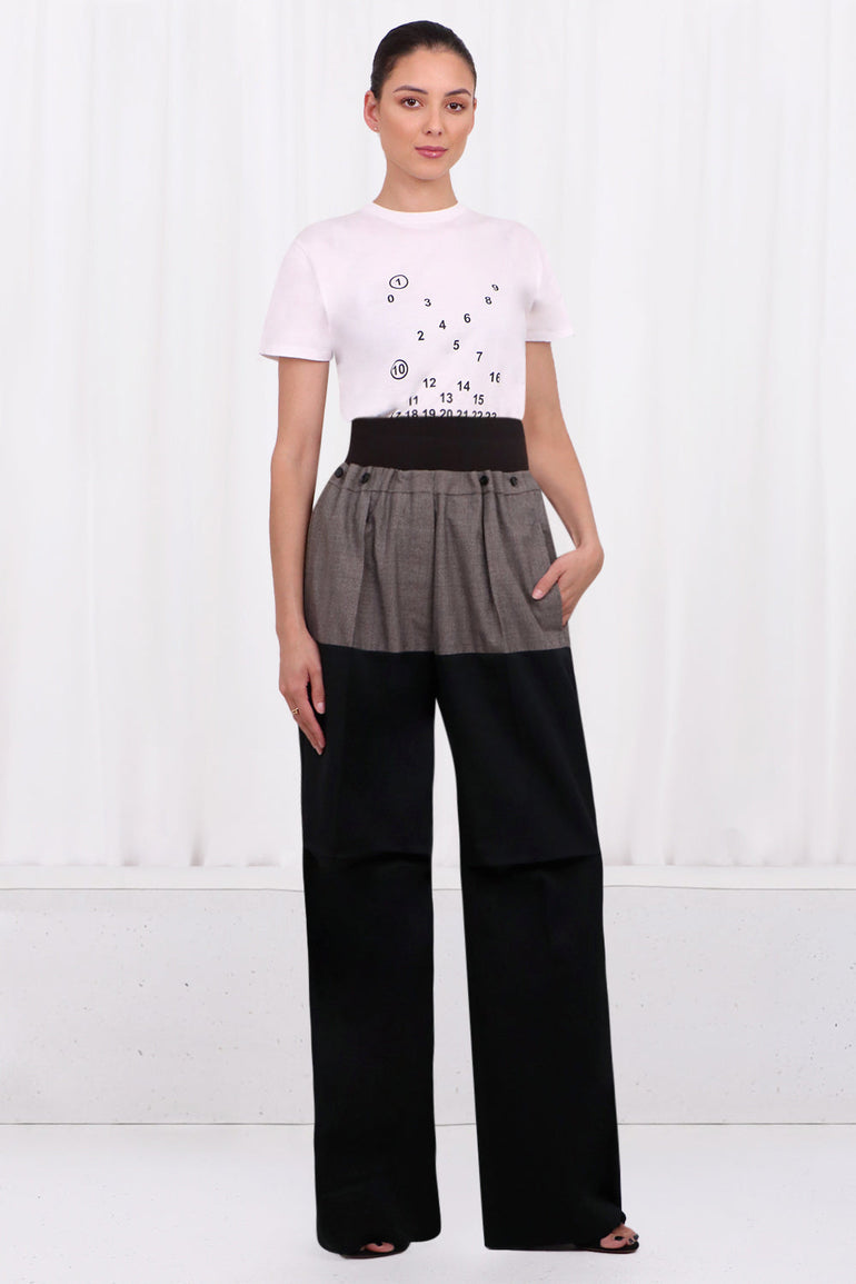 RAF SIMONS RTW CONTRAST LEG BIG PANT | BROWN