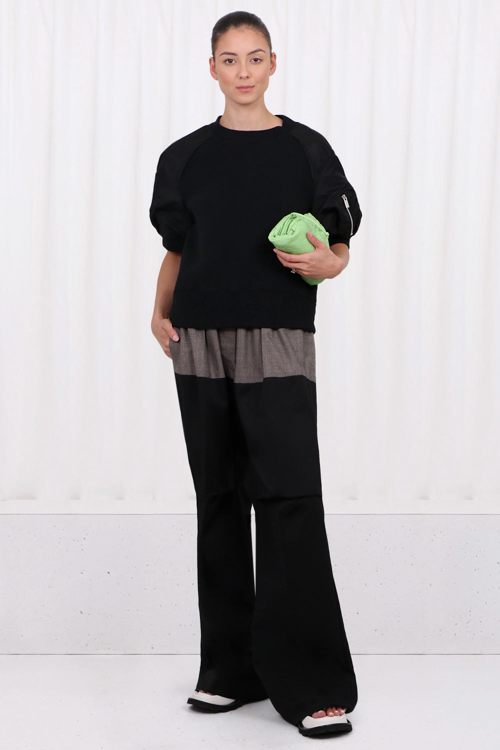 RAF SIMONS RTW CONTRAST LEG BIG PANT | BROWN