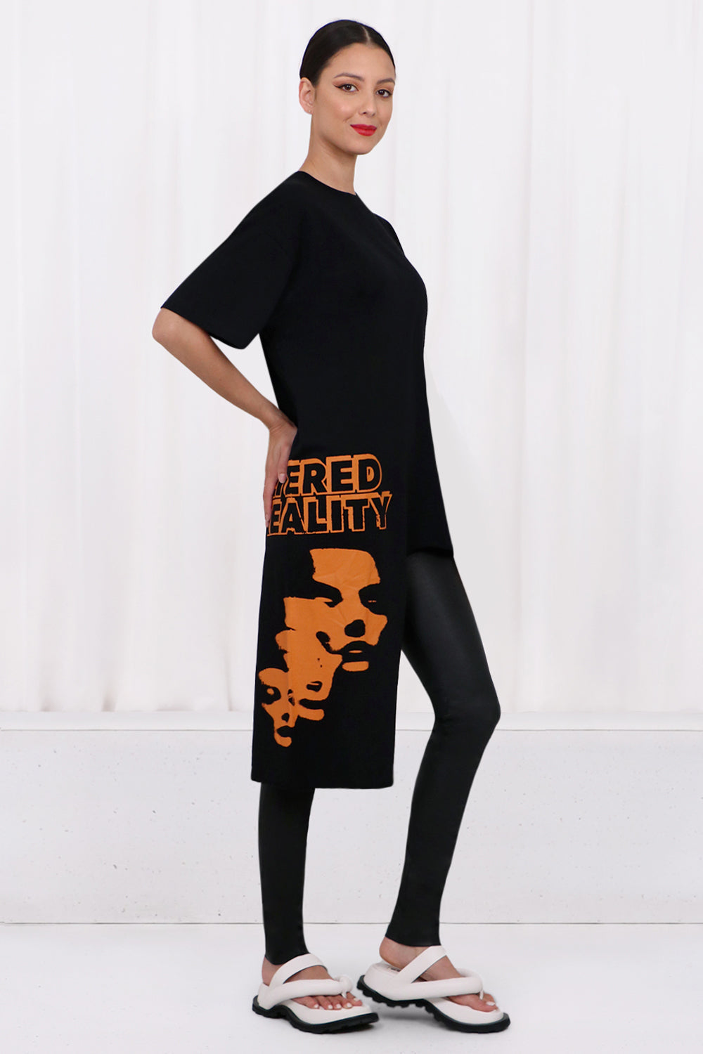 RAF SIMONS Altered Reality Cut Out shirt