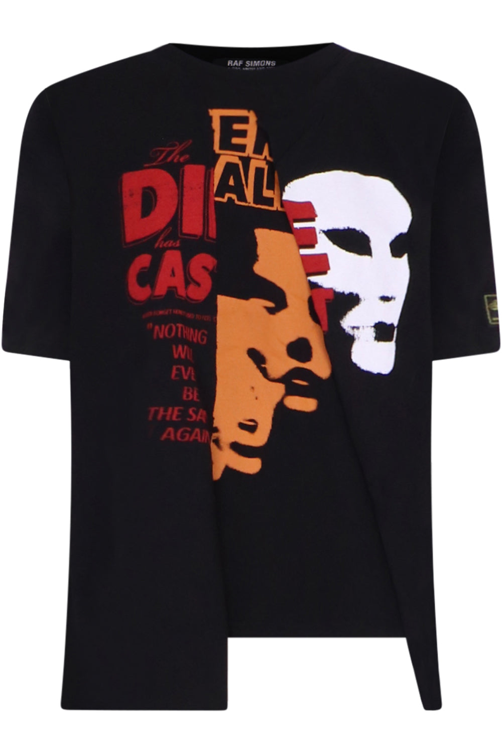 RAF SIMONS T-SHIRTS DETACHED PRINT DOUBLE T-SHIRT | BLACK