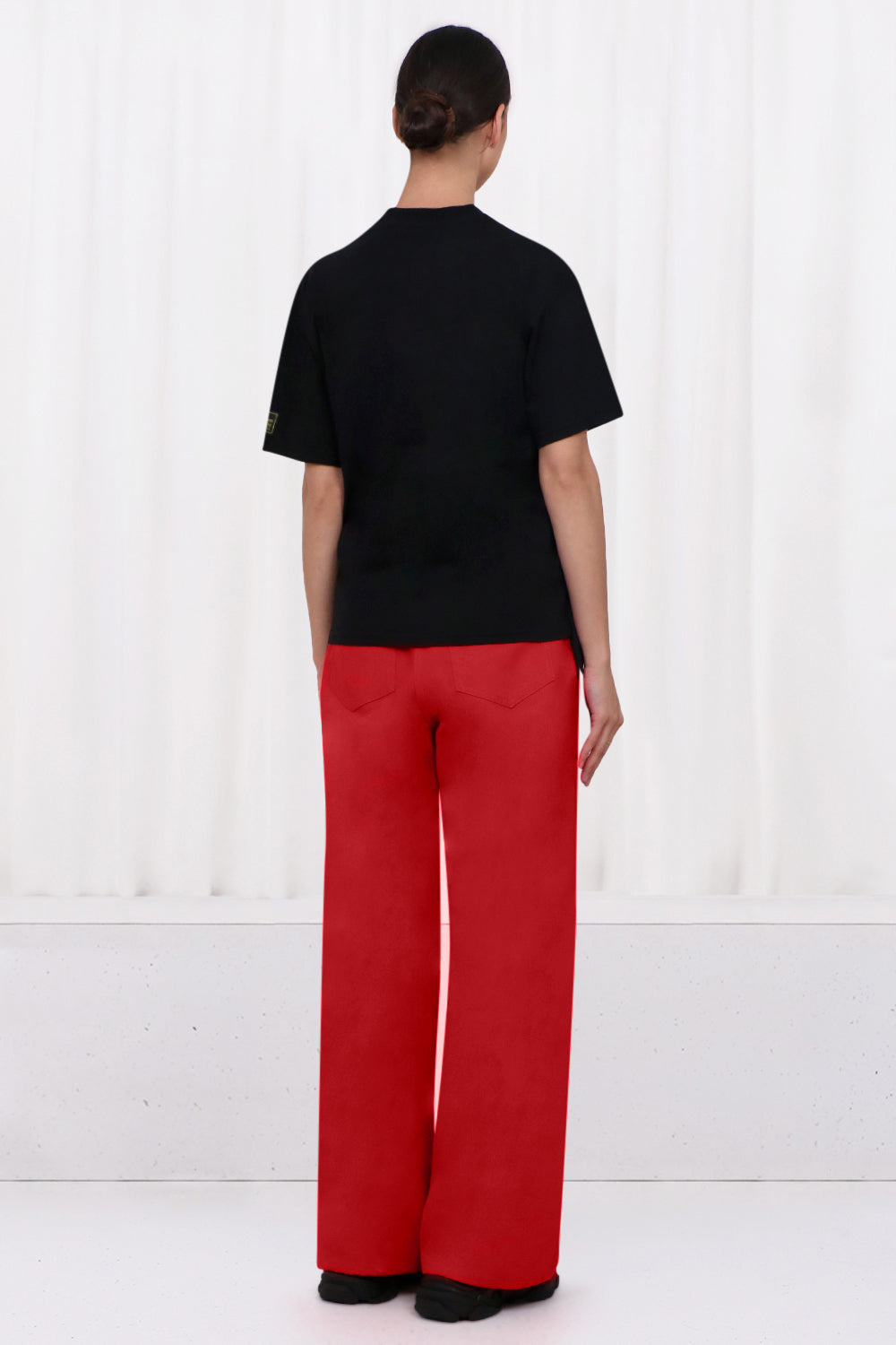 RAF SIMONS T-SHIRTS DETACHED PRINT DOUBLE T-SHIRT | BLACK