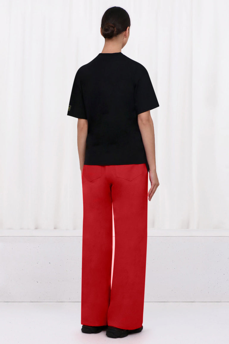 RAF SIMONS T-SHIRTS DETACHED PRINT DOUBLE T-SHIRT | BLACK