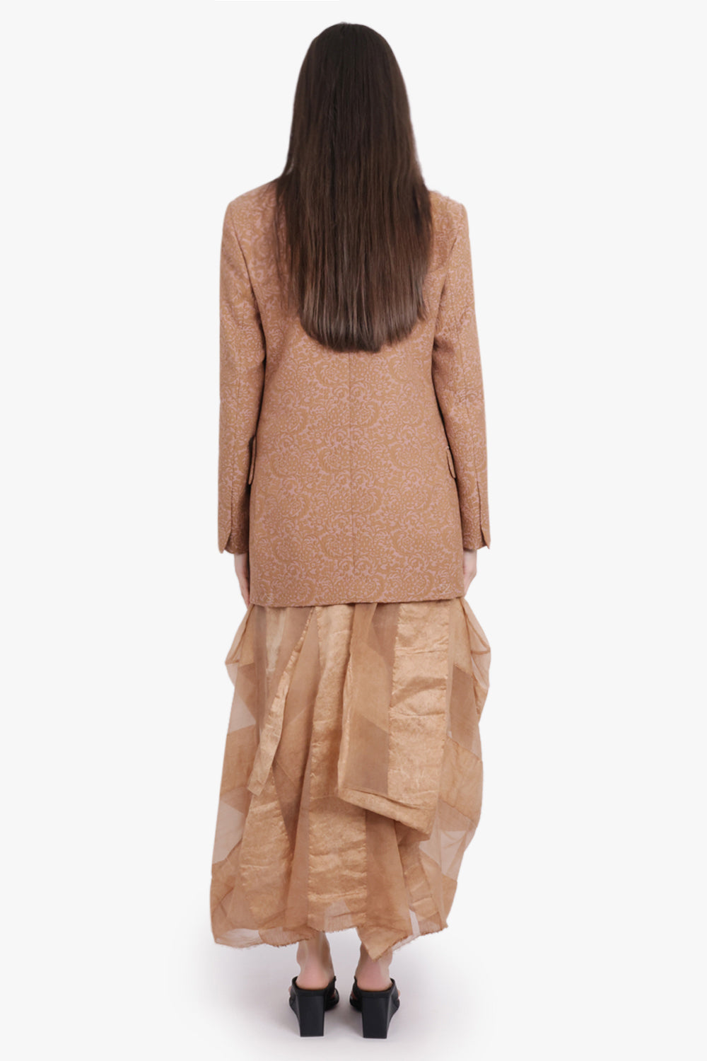 UMA WANG RTW Greta Soft Pleat Midi Skirt | Rose