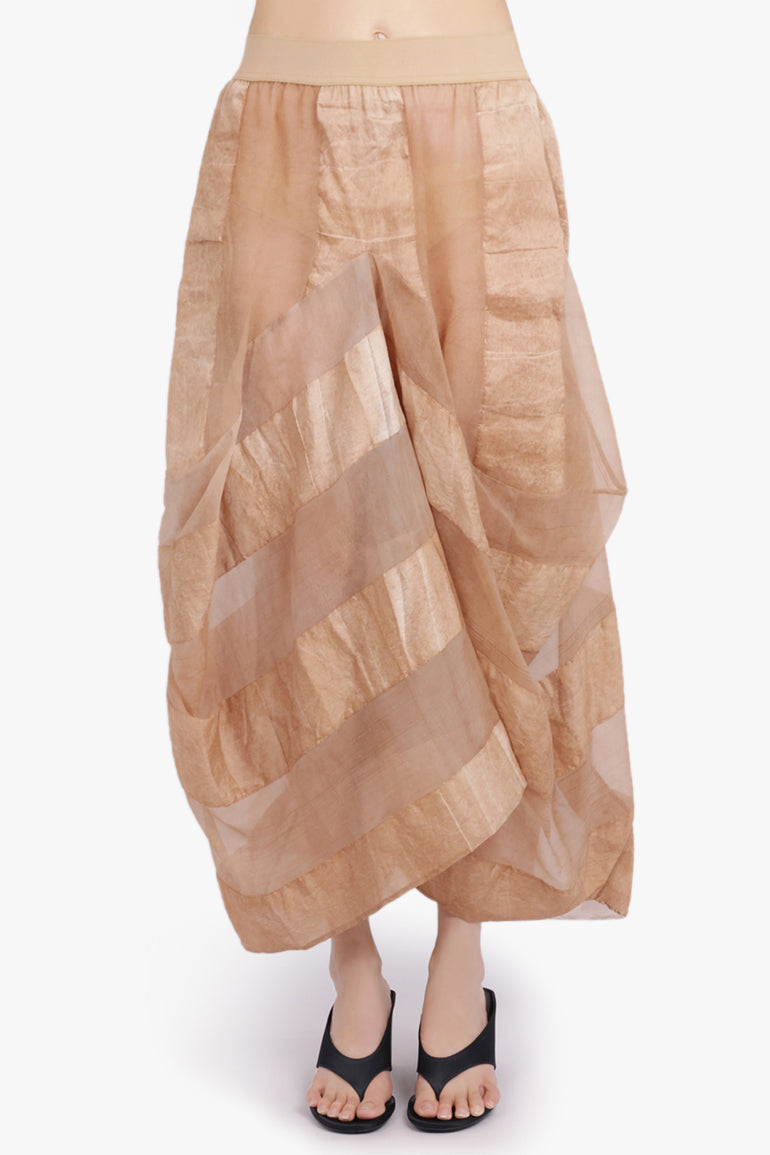 UMA WANG RTW Greta Soft Pleat Midi Skirt | Rose