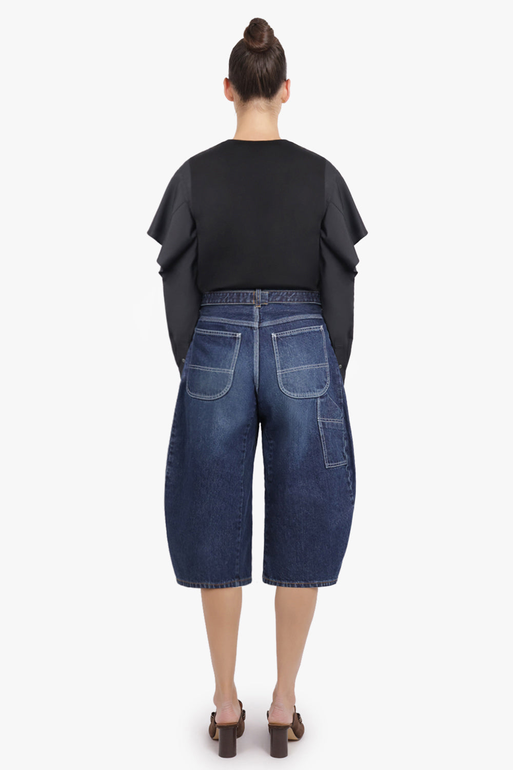 SACAI RTW L/S Top With Cowl Sleeve | Black