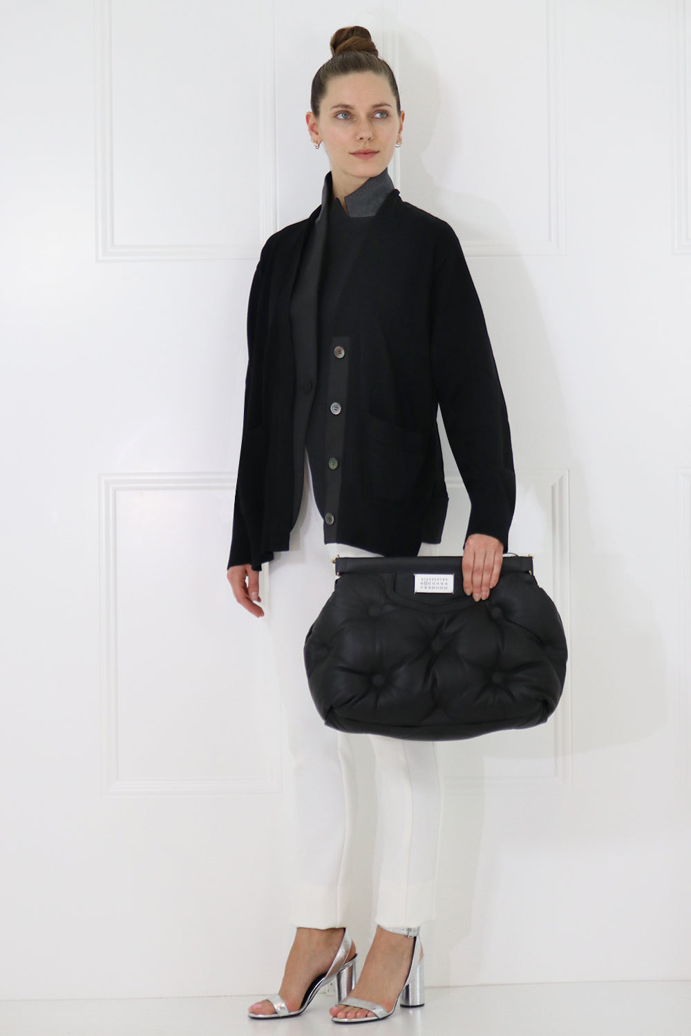 SACAI RTW CARDI-JACKET WITH SHEER BACK BLACK