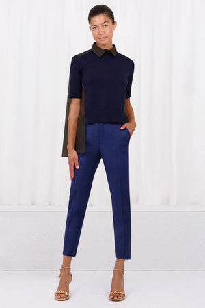 SACAI RTW CHALK STRIPE PULLOVER | KHAKI