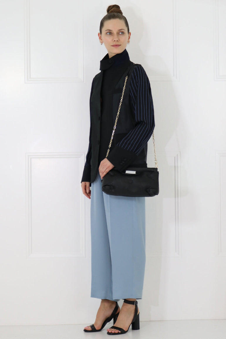 SACAI RTW CONTRAST SLEEVE JACKET BLACK