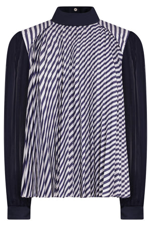 SACAI RTW Cotton Poplin Pullover Top | Stripe
