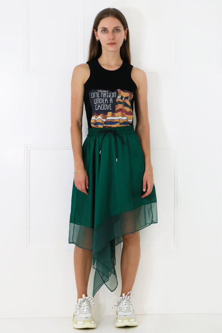 SACAI RTW FUNKADELIC PRINT TANK TOP BLACK